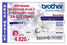 Vyšívací stroj Brother F 440 se softwarem za poloviční cenu Vyšívací stroj Brother F 440 se softwarem za poloviční cenu