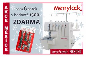 Overlock - coverlock Merrylock se sadou 6 patek zdarma Overlock - coverlock Merrylock se sadou 6 patek zdarma