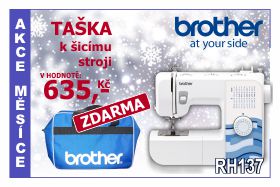 Šicí stroj Brother RH 137 s taškou na šicí stroj ZDARMA Šicí stroj Brother RH 137 s taškou na šicí stroj ZDARMA