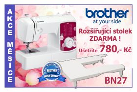 Šicí stroj Brother BN 27 s přídavným stolkem zdarma