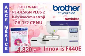 Vyšívací stroj Brother F 440 E se softwarem za zvýhodněnou cenu