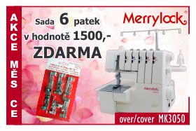 Overlock - coverlock Merrylock 3050 CL s 6ti patkami zdarma