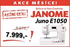 Šicí stroj Janome JUNO E 1050 v akční ceně