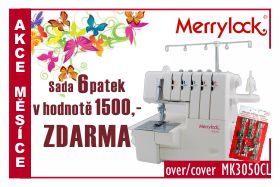 Overlock - coverlock Merrylock MK3050CL se sadou 6 patek zdarma