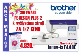 Vyšívací stroj Brother F 440 e se softwarem za poloviční cenu