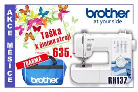 Šicí stroj Brother RH 137 s taškou BLUE BAG ZDARMA