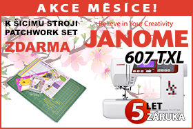 Šicí stroj Janome 607 TXL s patchwork setem zdarma Šicí stroj Janome 607 TXL s patchwork setem zdarma