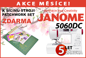 Šicí stroj Janome DC 5060 s patchwork setem zdarma Šicí stroj Janome DC 5060 s patchwork setem zdarma