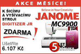 Šicí a vyšívací stroj Janome MC 9900 se softwarem zdarma Šicí a vyšívací stroj Janome MC 9900 se softwarem zdarma