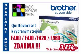 Šicí stroj Brother F 400 s Quiltovacím setem QKF3 zdarma