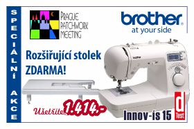 Šicí stroj Brother NV 15 s přídavným stolkem zdarma