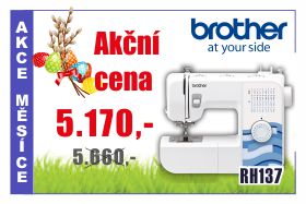 Šicí stroj Brother RH 137 s taškou BLUE BAG ZDARMA