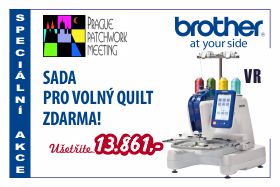 Vyšívací stroj Brother VR + sada pro volný quilt zdarma