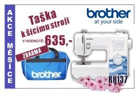 Šicí stroj Brother RH 137 s taškou BLUE BAG ZDARMA