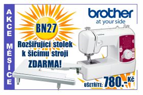 Šicí stroj Brother BN 27 s přídavným stolkem WT9 ZDARMA
