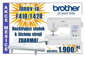 Šicí stroje Brother F 410 a Brother F 420 s přídavným stolkem ZDARMA