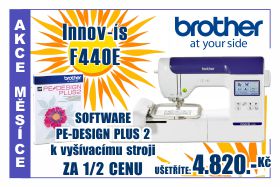 Vyšívací stroj Brother F 440 e se softwarem za poloviční cenu