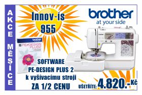 Šicí a vyšívací stroj Brother NV 955 se softwarem za poloviční cenu