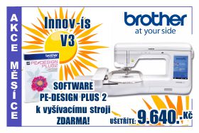 Vyšívací stroj Brother V3 se softwarem zdarma
