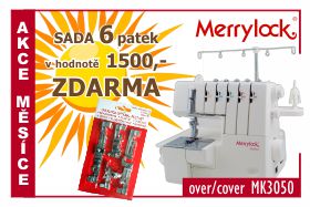 Overlock - coverlock Merrylock MK 3050 CL se sadou 6 ks patek ZDARMA