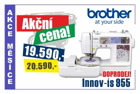 Šicí a vyšívací stroj Brother NV 955 se softwarem za poloviční cenu