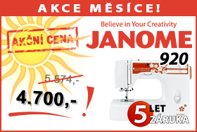 Šicí stroj Janome 920 Šicí stroj Janome 920 za akční cenu