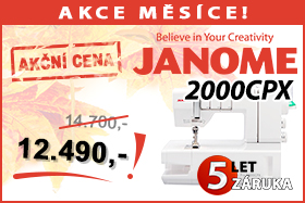 Coverlock Janome 2000 CPX za výhodnout akční cenu