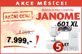 Šicí stroj Janome 601 XL za zvýhodněnou akční cenu
