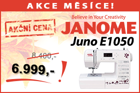 Šicí stroj Janome Juno E 1050 za výhodnou akční cenu