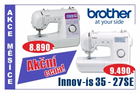 Šicí stroj Brother NV 27 SE a NV 35 za výhodné akční ceny