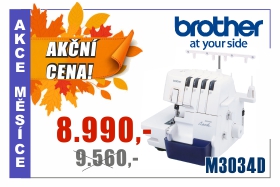 Overlock Brother M3034D za výhodnou akční cenu