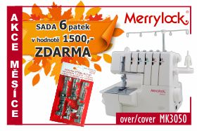 Overlock - coverlock Merrylock MK 3050 CL se sadou 6 ks patek ZDARMA