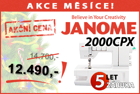 Coverlock Janome 2000 CPX za výhodnout akční cenu