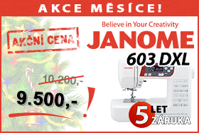 Šicí stroj Janome 603 DXL za výhodnou akční cenu