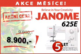 Šicí stroj Janome 625 E za zvýhodněnou akční cenu