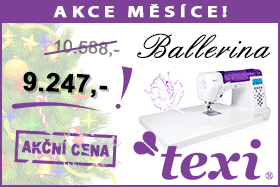 Šicí stroj Texi Ballerina za zvýhodněnou akční cenu