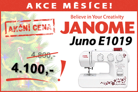Šicí stroj Janome Juno E 1019 za zvýhodněnou akční cenu