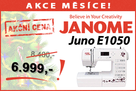 Šicí stroj Janome Juno E 1050 za výhodnou akční cenu