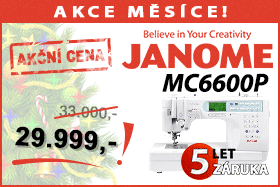 Šicí stroj Janome MC 6600 Professional za zvýhodněnou akční cenu