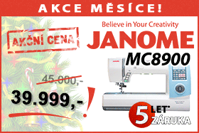 Šicí stroj Janome MC 8900 QCP za zvýhodněnou akční cenu