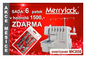 Overlock - coverlock Merrylock MK 3050 CL se sadou 6 ks patek ZDARMA