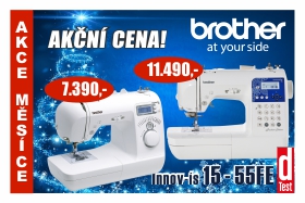 Šicí stroj Brother NV 15 za výhodnou akční cenu Šicí stroj Brother NV 15 a NV 55 Fashion Edition za výhodné akční ceny