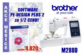 Šicí a vyšívací stroj Brother M280D se softwarem za poloviční cenu