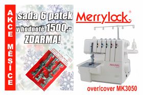 Overlock - coverlock Merrylock MK 3050 CL se sadou 6 ks patek ZDARMA