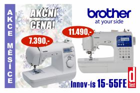 Šicí stroj Brother NV 15 a NV 55 Fashion Edition za výhodné akční ceny