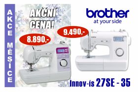 Šicí stroj Brother NV 27 SE a NV 35 za výhodné akční ceny