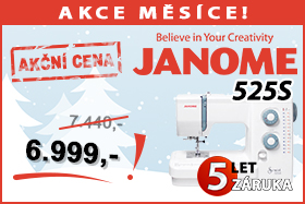 Šicí stroj Janome 525 S za zvýhodněnou akční cenu