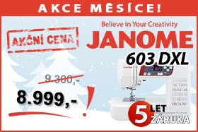 Šicí stroj Janome 603 DXL za výhodnou akční cenu