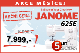 Šicí stroj Janome 625 E za zvýhodněnou akční cenu