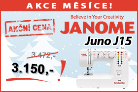Šicí stroj Janome Juno J 15 za zvýhodněnou akční cenu